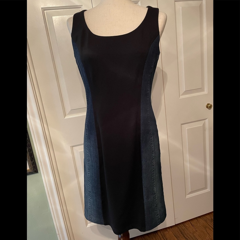 Nue by Shari denim and black dress